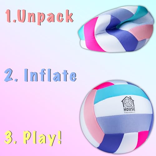 Image of in The House Soft Indoor Volleyball for Boys & Girls (Ages 3+) - Realistic Feel - Training Ball for Indoor Play - Bring Vball Practice Home - Great Gift for Any Volleyball Player