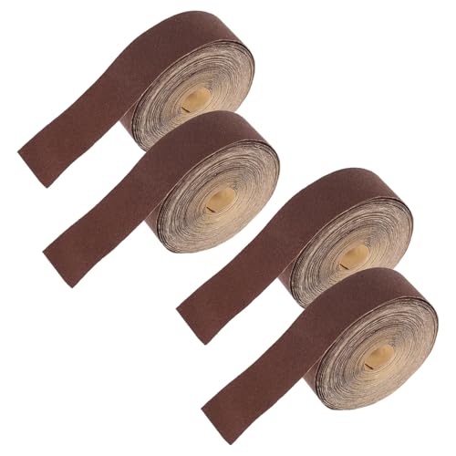 VILLFUL Cinta Adhesiva para Dobladillo de Tela Autoadhesiva, Color Café Brillante, 6 Metros por Rollo, Paquete de 4 Unidades, para Bordes de Pantallas de Lámparas, Cortinas y Proyectos