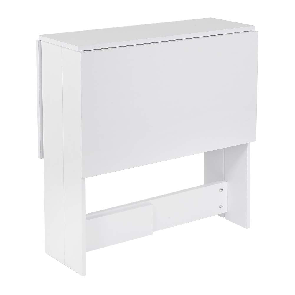 Table pliante stable 103 * 76 cm avec plateau blanc résistant