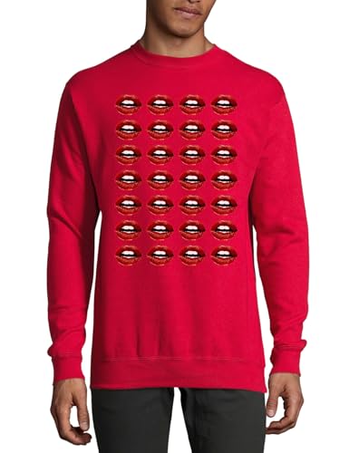 Pull en coton rouge Many Red Lips parfait pour vos sorties urbaines