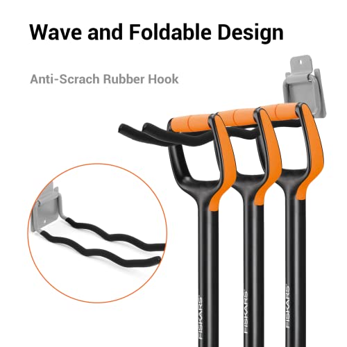 Qualstorage Garage Wall Mount Hooks 6 Pack Heavy Duty Steel Storage Organizer Utility Hanging System For Ladder,Tire,Folding Chair And Garden Tools #TOP3