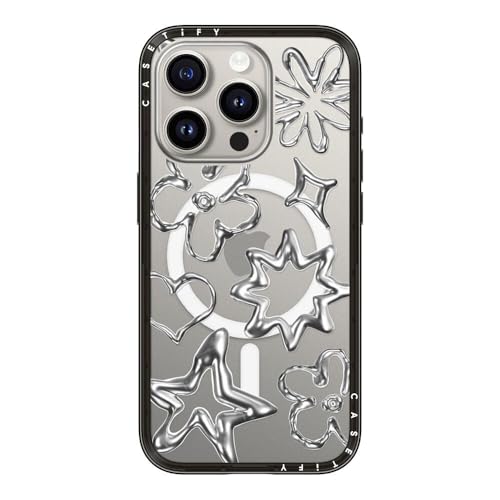 Coque iPhone 15 Pro CASETiFY Magsafe compacte fine et élégante noir transparent