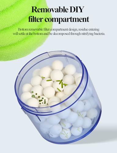 UPETTOOLS 10-40 Gla Aquarium Sponge Filter Ultra Quiet Aquarium Air Pump Bio Sponge Small Fish Tank Foam Filter Comes with 2 Sponges 2of Bio Ceramic Media Balls - Thumbnail 6