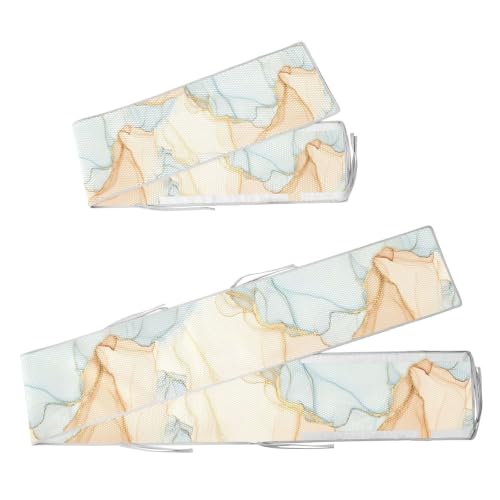 FRCSDIY Marble Breathable Mesh Crib Liner for Full-Size Cribs