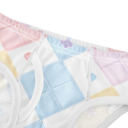 KLL Watercolor Plaid Multicolor Toddler Boy Comfort Underwear Briefs Cute Children Panties4