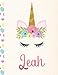 Produktbild Leah: Personalized Unicorn Primary Story Journal For Girls With Pink Name | Half Ruled Dotted Midline and Blank Picture Space | Kindergarten to Early ... | Grades K-2 Composition School Exercise Book