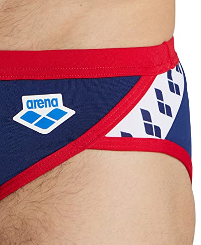 Image of ARENA Men's Icons Solid Swim Briefs Professional Training Swimsuit Sports Trunk