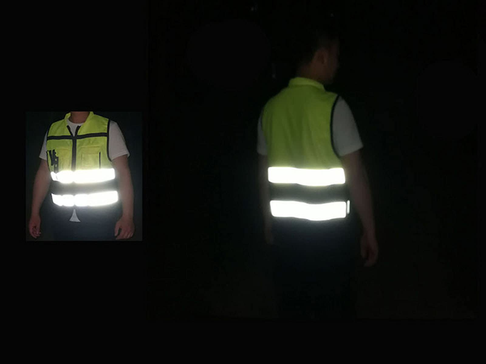 Gilet Di Sicurezza Ad Alta Visibilità Con Tasche E Cerniera Gilet Di - Foto 8