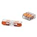 WAGO 221-2411 Lever-Nuts Inline Splicing Wire Connector with Levers, For all Conductor Types, 2-Conductor, Max. 4 mm², Transparent Housing (60 Pieces)