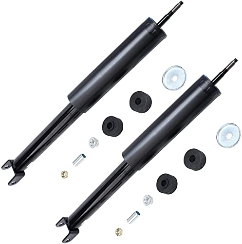 Image of Detroit Axle - 4pc Shock Absorbers for 10-12 Ford Taurus Lincoln MKS, 2 Front Bare Strut Shock Absorbers 2 Rear Shock Absorbers Assembly 2010 2011 2012 Replacement