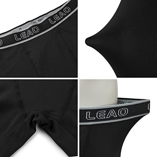 LEAO Camiseta de compressão para meninos jovens manga longa de lã secagem rápida esportes camada de
