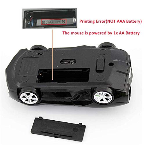 Firstmemory Wireless Car Mouse, 2.4G Cool Sport Race Car Shaped Mouse Wireless Optical Car Computer Mouse,1600 Dpi For Pc Laptop Desktop (Red) #TOP1