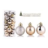 ★ Pack De 24 Bolas. Ajuste Perfecto Para Cualquier árbol De Tamaño Normal. Bolas De árbol Con Peso Ligero Y No Pesarán Las Ramas De Los árboles De Navidad.