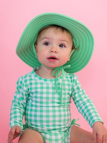 Image of RuffleButts Baby /Toddler Girls UPF 50+ Sun Protective Wide Brim Swimwear Sun Hat