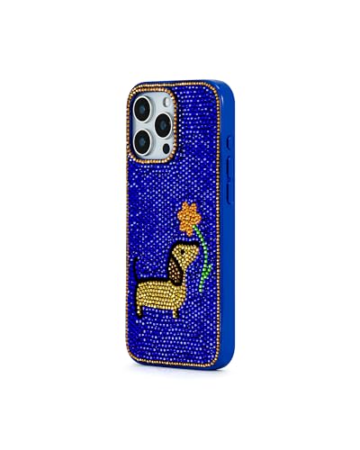 Image of JW PEI Dachshund with Flower Phone Case - Multicolor Blue