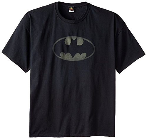 DC Comics Men's Big-Tall Batman Logo T-Shirt, Black, 4X-Large