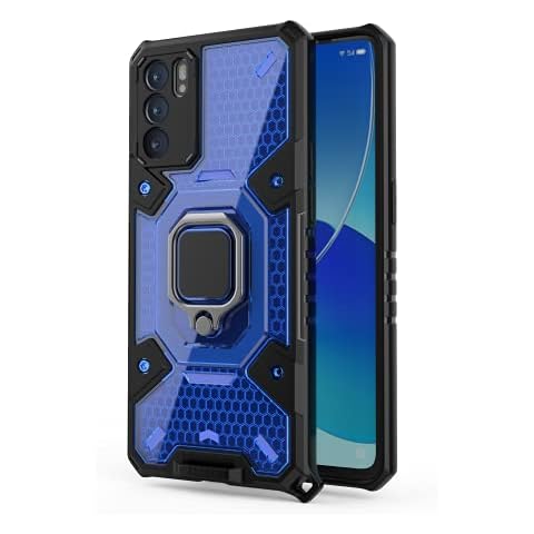 VGANA Case for Xiaomi 11T Pro Cover, Dual Layer Magnet Ring Function Shockproof Protective Phone Shell. Blue Cover