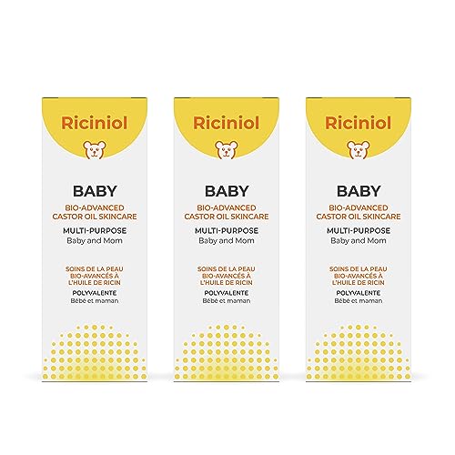 Riciniol Baby - Multipurpose Castor Oil for Baby and Mom | Bio-advanced Castor Oil Ointment, Pure & Natural Skin Protection, Hypoallergenic, Infant Massage Oil (15ml - Pack of 3)