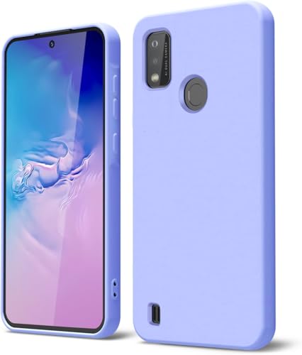 GOGME Funda para ZTE Blade A51 Capa con Forro de Microfibra Antiarañazos Líquida Silicona Carcasa Antigolpes Protector Móvil Case Cover, Morado