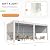 EROMMY 10x20 Louvered Pergola with Side Pull-Down Screen, Outdoor Aluminum Pergola with Thickened Frame and Adjustable Metal Rainproof Roof for Deck Patio Garden Yard, White
