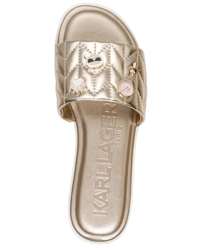 Image of KARL LAGERFELD Women's Cushioned Insole Everyday Carenza Studs - Flat Sandal