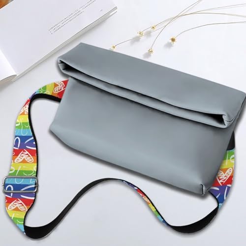 Image of Adjustable Purse Strap Replacement, Wide Shoulder Canvas Bag Strap, Crossbody Handbag Strap