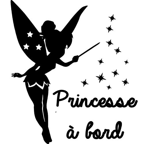 Sticker autocollant Bébé à Bord - FEE CLOCHETTE - Couleur au choix