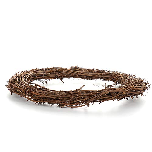 Zailhwk Grapevine Wreath,6Pcs Twigs Wreath Diy Vine Wreath Decorations For Front Door Wall Hanging-13.7 Inch #TOP5