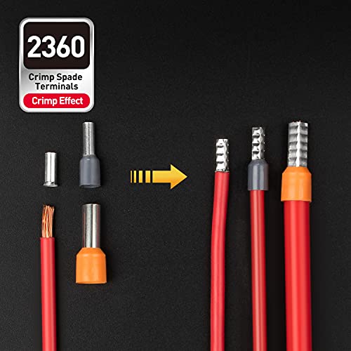 SOMELINE® Pince à sertir avec 24 Tailles de Cosses Electriques à Sertir, 0,25-10mm² Pince à Sertir Cosse Electrique, Pinces à Sertir à Cliquet, Pince à Sertir les Cosses de Fils, Pince Electricien – Image 8