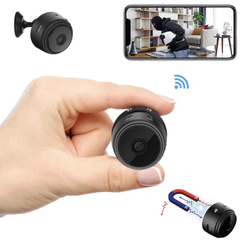 Mini WiFi Hidden Cameras,Wireless Spy Cameras with Audio and Video Live Feed, HD 1080P Home Security Cameras, Covert Baby Nanny Cam,Tiny Smart Cameras with Night Vision and Motion Detection
