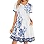 White Mediumblue Floral White Mediumblue Floral