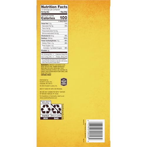 Image of Snyder's of Hanover, 100 Calorie Mini Pretzels, Individual Packs, 10 Ct (pack of 2)