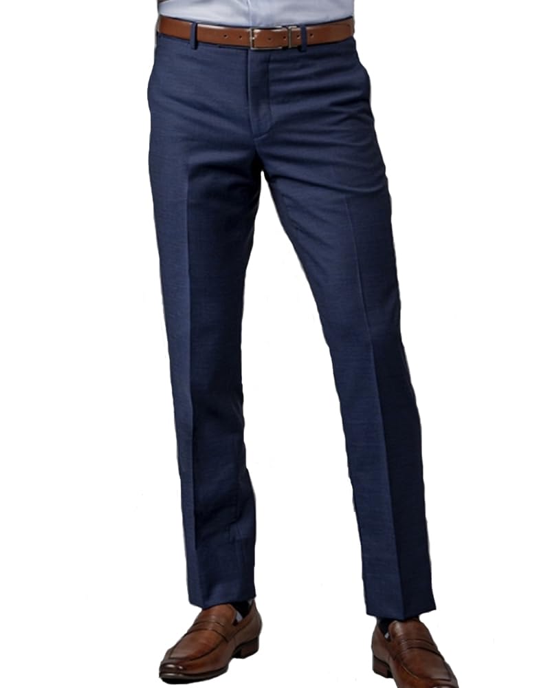 Mens Paul Betenly Blue Roma Modern Fit Dress Pants