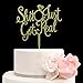 Shit Just Got Real Cake Topper - Funny Wedding, Bridal Shower, Engagement, Bachelorette Party Decorations - Gold Glitter