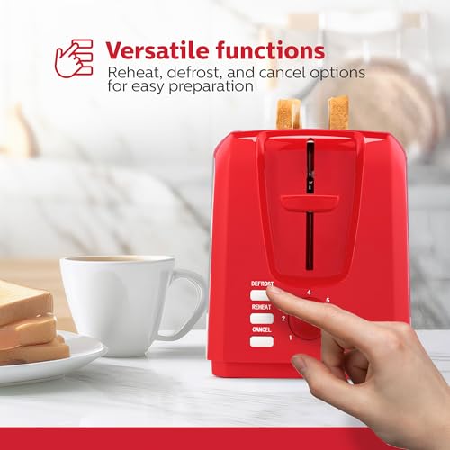 Image of Holstein Housewares - 2 Slice of Bread Toasters, Bagels and Waffles with 7 Roast Control Settings Great for Frying