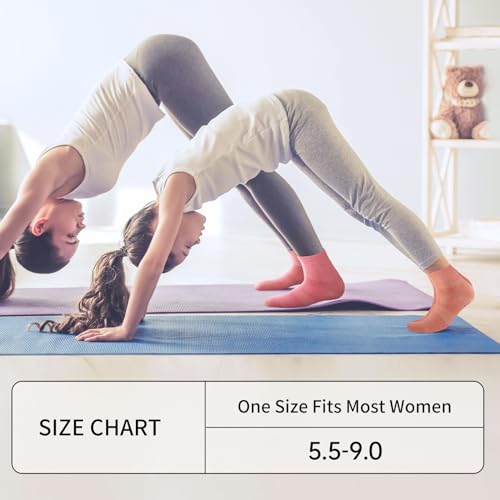 Image of deefly Women Yoga Socks,Non Slip Grip Pilates Socks Unthickened