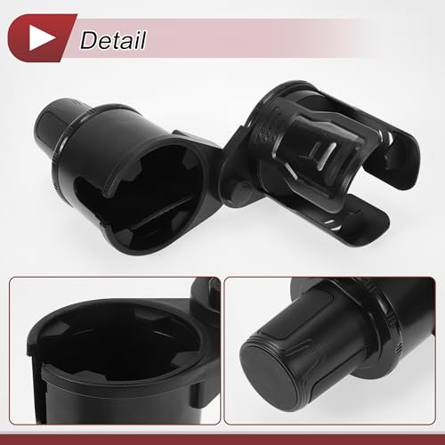 Portavasos para vehículo giratorio 360° 2 en 1 ABS negro miniatura 5