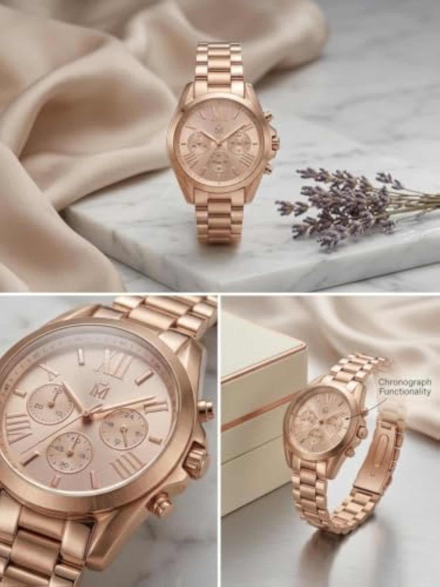 Women's Analog Watch with Stainless Steel Bracelet Strap