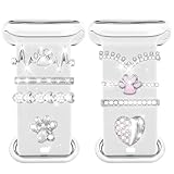 Joycabin Watch Strap Charms Bands Metal Trim with Buckle for Apple Watch Series 8-1, 20-22 mm - Image 1