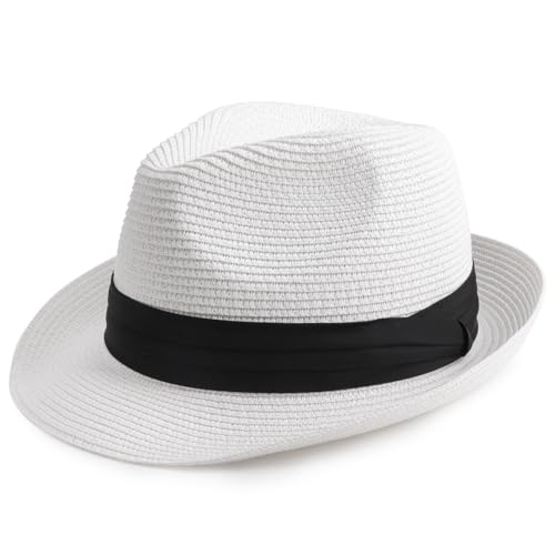 Sombrero Panamá de paja para verano unisex miniatura 2