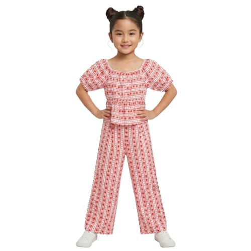 Image of Nautinati Girls Printed Top & Shorts Co-Ord Set | Age 2-10 Years