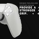 PlayVital Upgraded Silicone Cover Skin for ps5 Controller with 6 Thumb Grips & 2 Stickers, Compatible with Charging Dock, 3D Studded Edition Anti-Slip Controller Grip Case, Glow in Dark - Green - Image 3