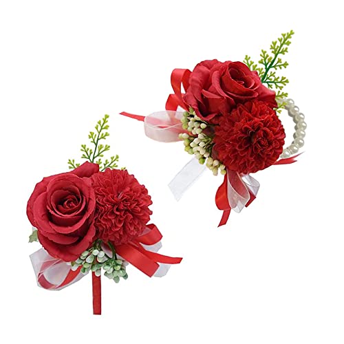 YESKY Wrist Corsage and Boutonniere Set image