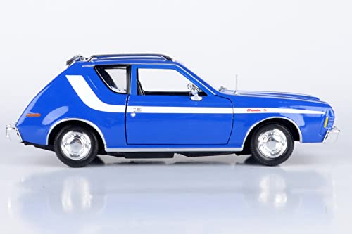Motormax 1974 AMC Gremlin X 1:24 Diecast Modelo Azul miniatura 4