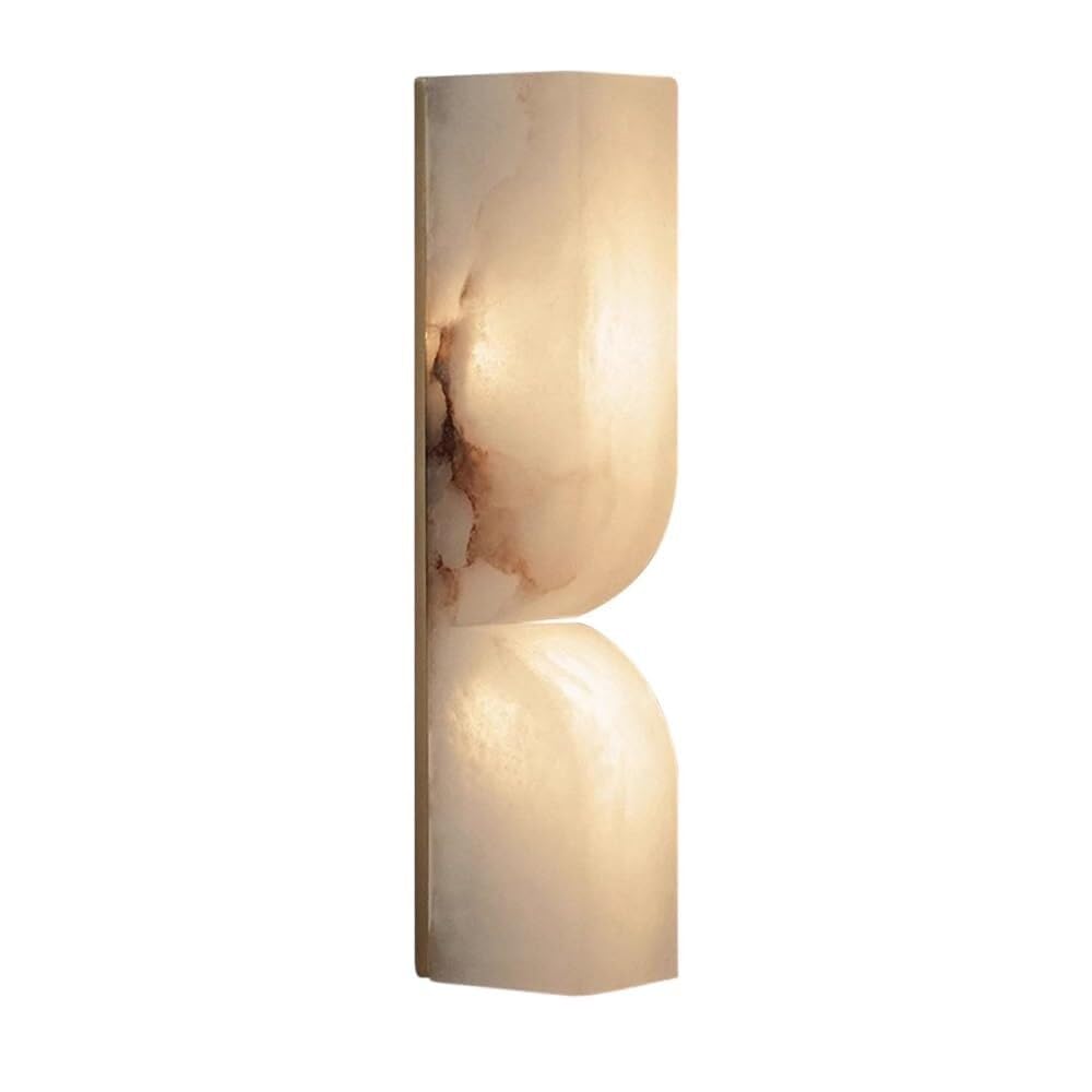 LYOUAE Modern Natural Marble Wall Lamp Nordic All-Copper Wall Sconce