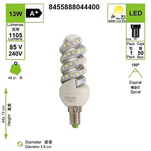 LED Mini Bulb with Screw 13 W E14 4200 K, Neutral - Image 2