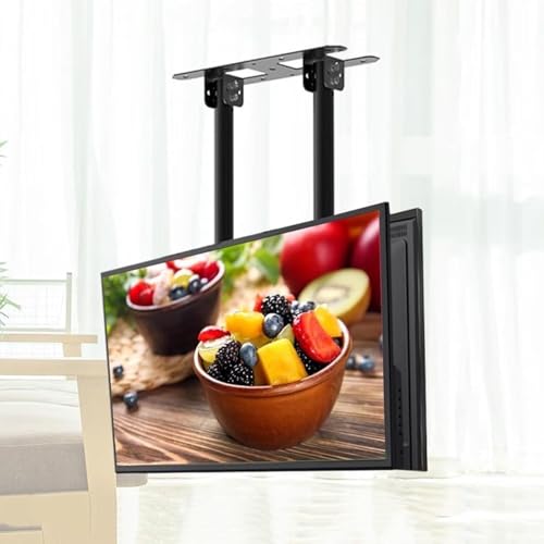 Support TV mural orientable et télescopique pour plafond suspendu - 2