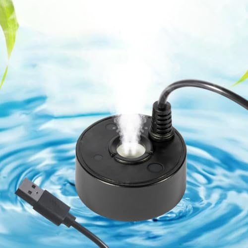 Brumisateur USB 5 V, brumisateur de fontaine pour petits rocailles, aquariums, aménagement paysager (noir)