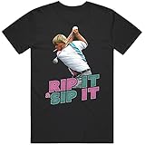 John Daly Rip It Sip It Golf T Shirt L Black