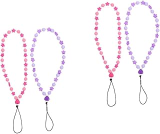 Hemobllo 4 Peças Estrela Corrente De Telefone Móvel Contas Penduradas Corrente Anti-Derrapante Contas De Telefone Alça De Telefone Celular Corda Pendurada Corrente De Telefone Corda Charme